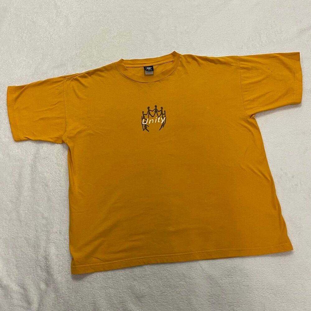 Unbranded Men's Yellow and Orange T-shirt